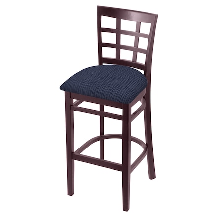 Holland Bar Stool Co 25" Counter Stool, Dark Cherry Finish, Graph Anchor Seat 313025DC014